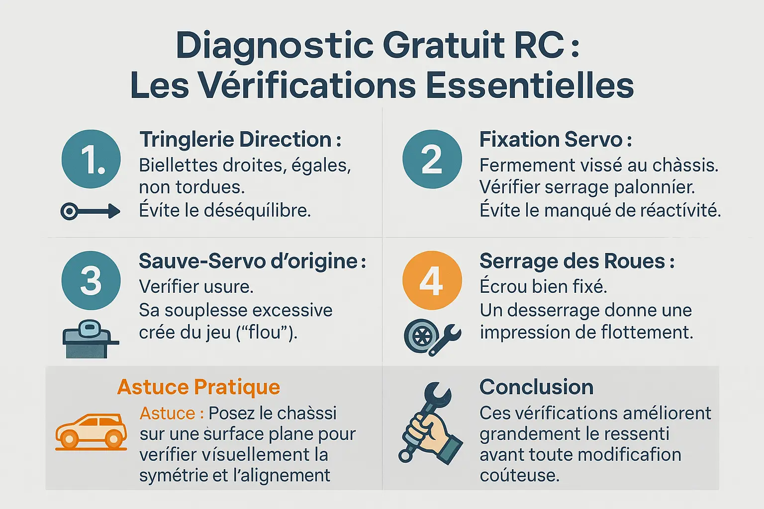 Vérifications essentielles pour un diagnostic gratuit sur le TT-02